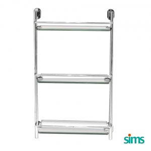 SIMONE Three Tier Straight Glass Shelf