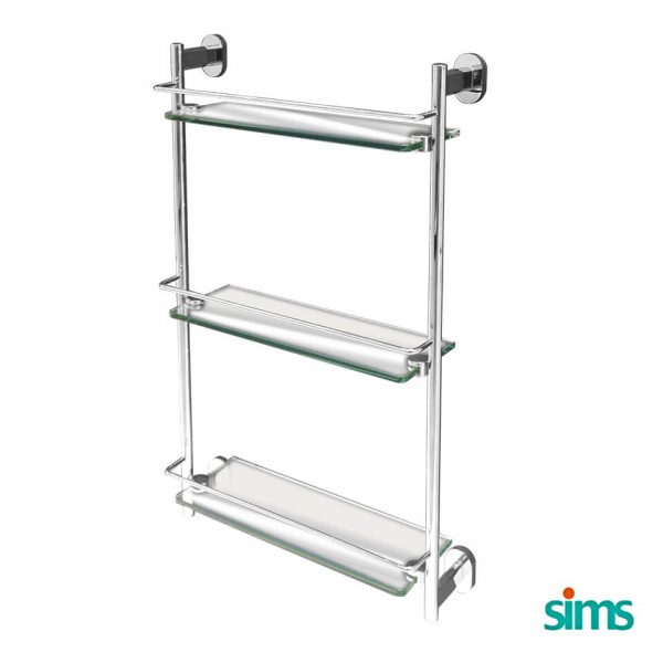 SIMONE Three Tier Straight Glass Shelf #10017