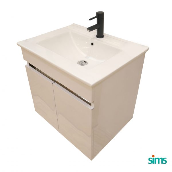 SIMS Basin With Wall Hung Stainless Steel Cabinet #45952 Side
