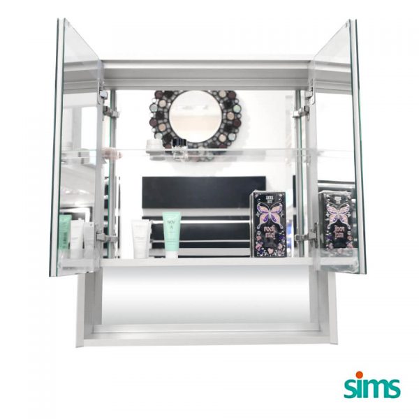 SIMS Mirror Cabinet with Single Glass Shelf #8220