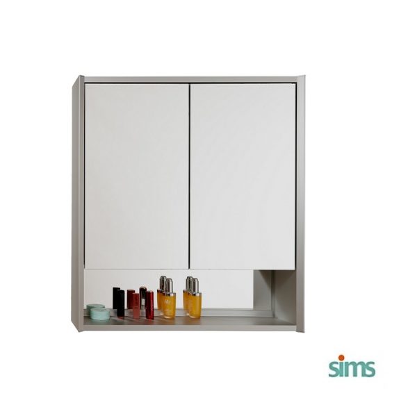 SIMS Mirror Cabinet with Single Glass Shelf