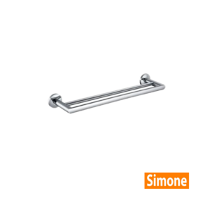 bathroom towel bar with 2 rails