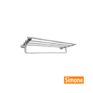 silver bathroom towel rack