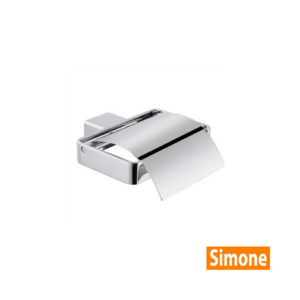 empty silver toilet paper holder