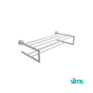bathroom towel rack with 2 tiers