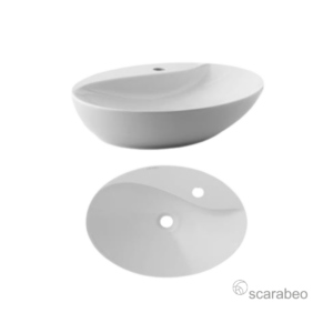 scarabeo table top basin white