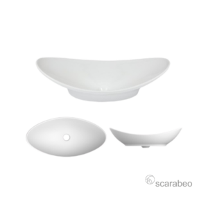 scarabeo table top basin white
