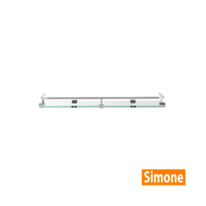 SIMONE Glass Shelf with Square Rail #10158