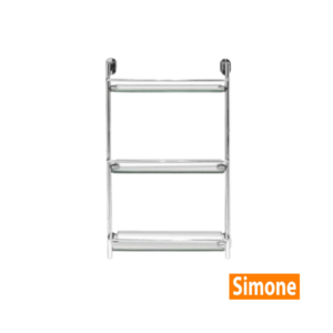 Three tier glass shelf made by SIMONE.