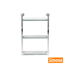 SIMONE Three Tier Straight Glass Shelf.