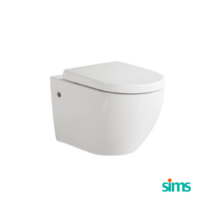 sims wall hung white toilet bowl