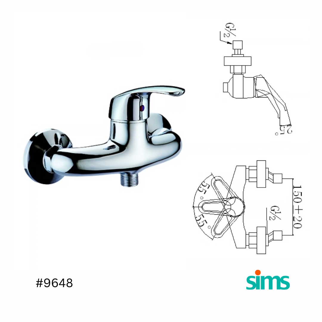 SIMS Shower Mixer KX054002 #9648 - Image 3