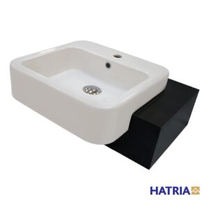 a square white basin