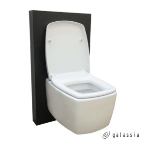 a wall mounted toilet bowl