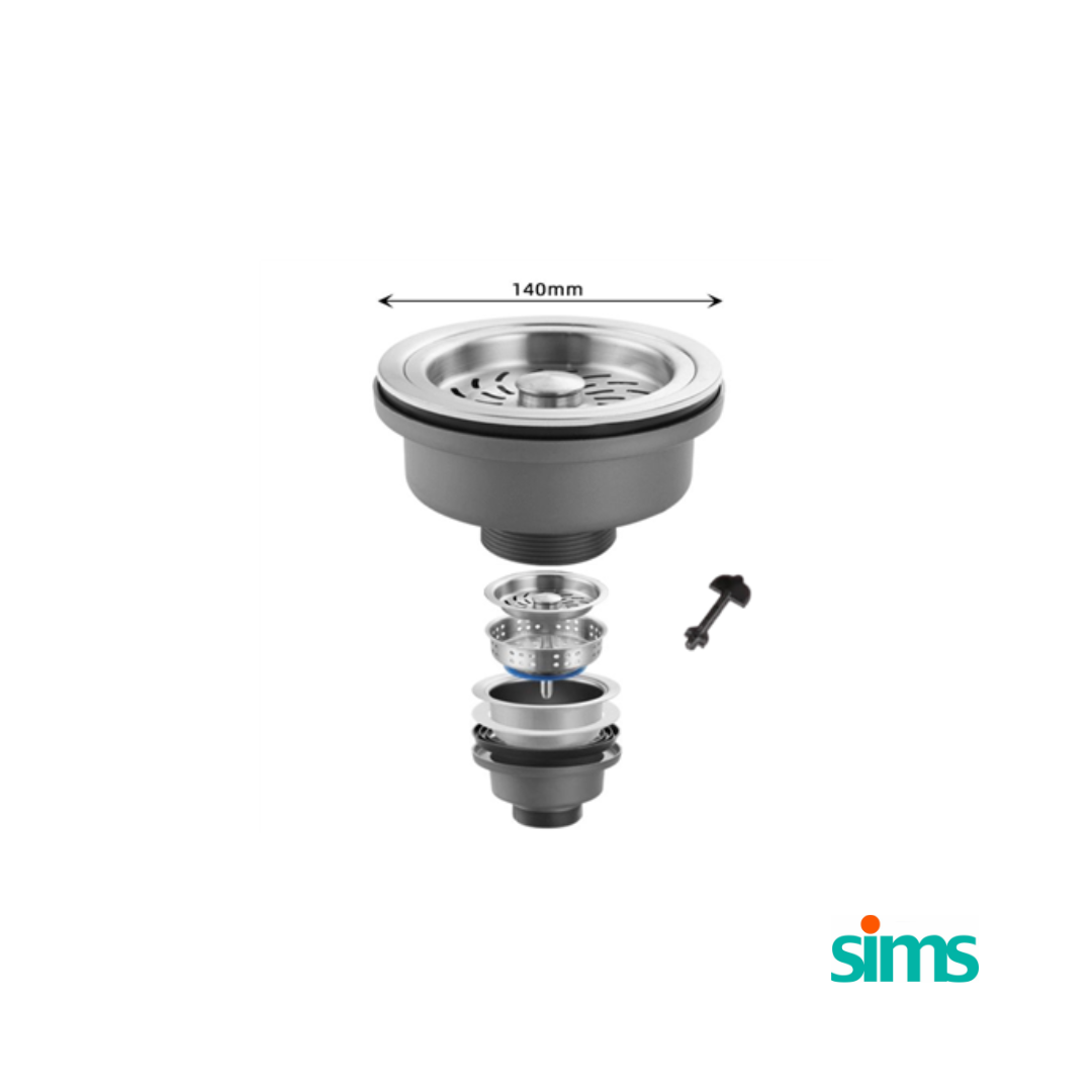 SIMS Kitchen Sink Waste with Basket #46223
