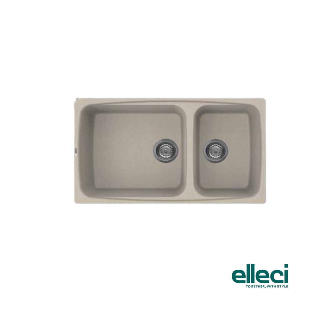 ELLECI 1¾ Bowl Kitchen Sink FOX 450 (Top Mount) #6545 - Image 4