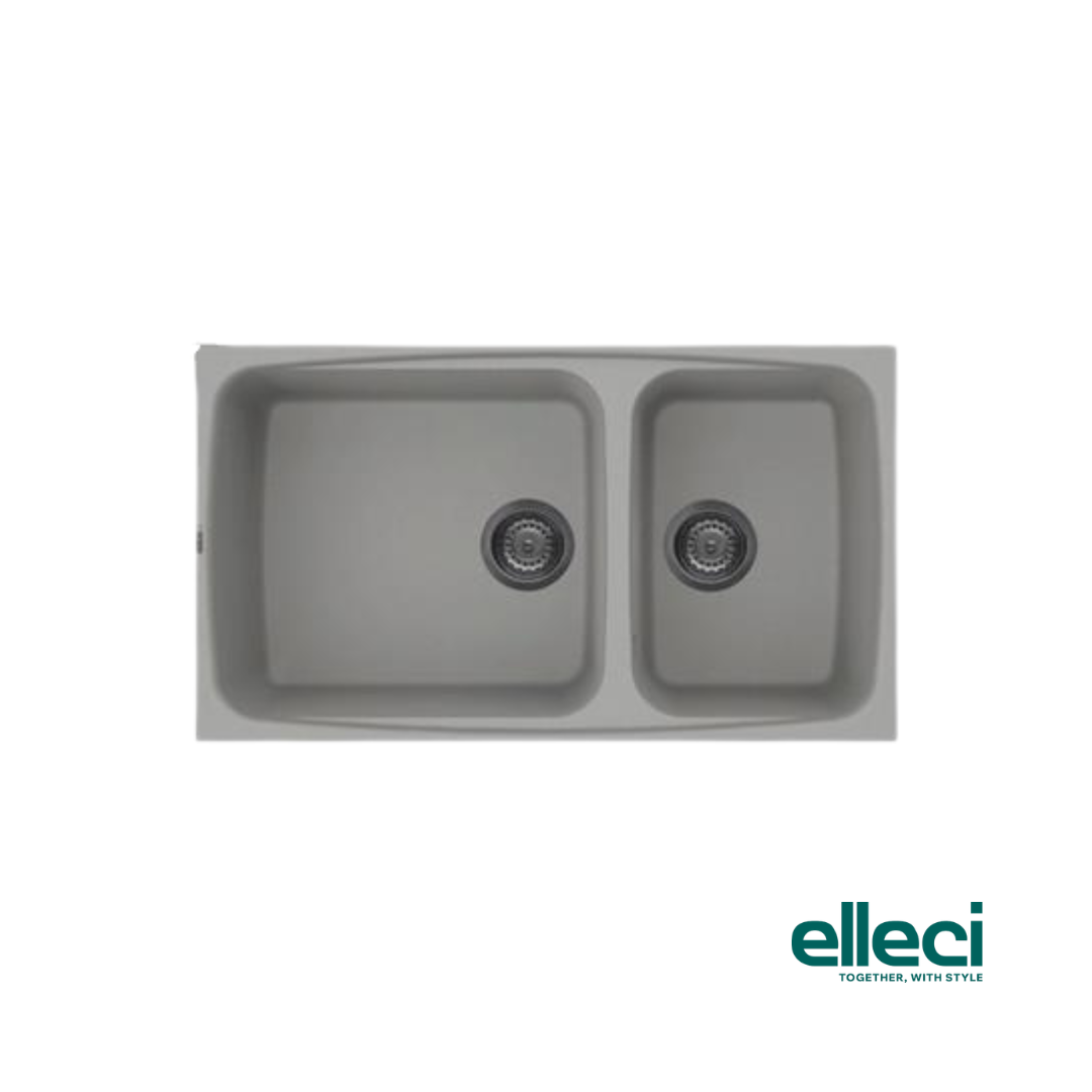 ELLECI 1¾ Bowl Kitchen Sink FOX 450 (Top Mount) #6545