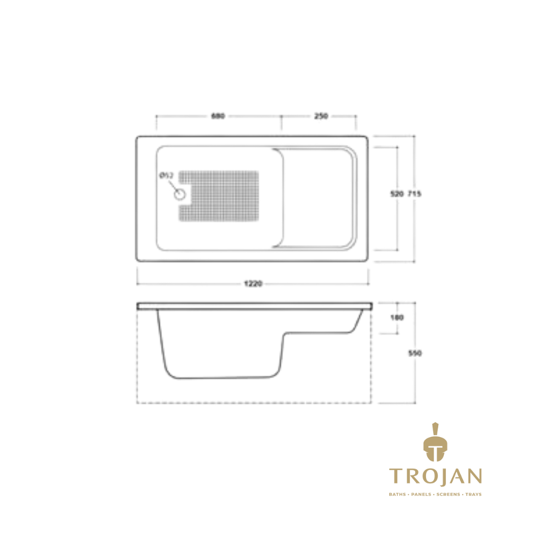 TROJAN Kent Sitting Bathtub #27544 - Image 2
